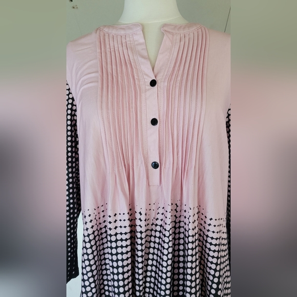 Reborn Tunic Pastel Pink Dot Pattern 1XL - Picture 3 of 8